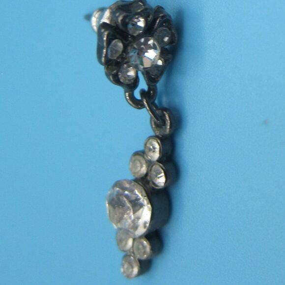 📦 Rhinestone drop earrings Pre-owned - Picture 4 of 5
